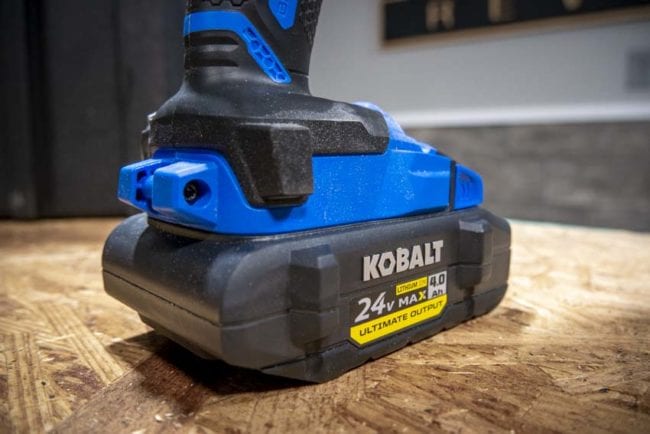 Revisión del kit combinado de 5 herramientas Kobalt XTR 24V |  Batería de salida máxima