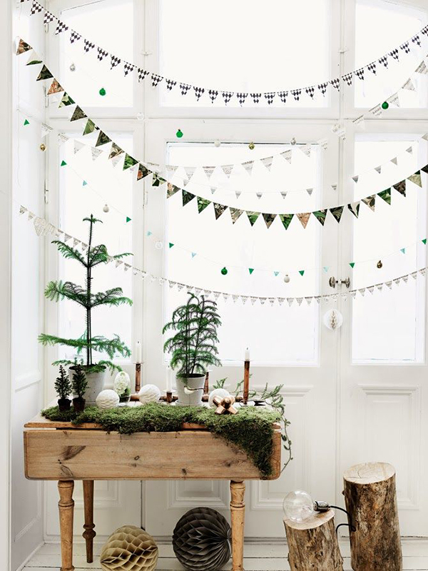 Ideas sencillas para decorar el hogar con árboles de Navidad